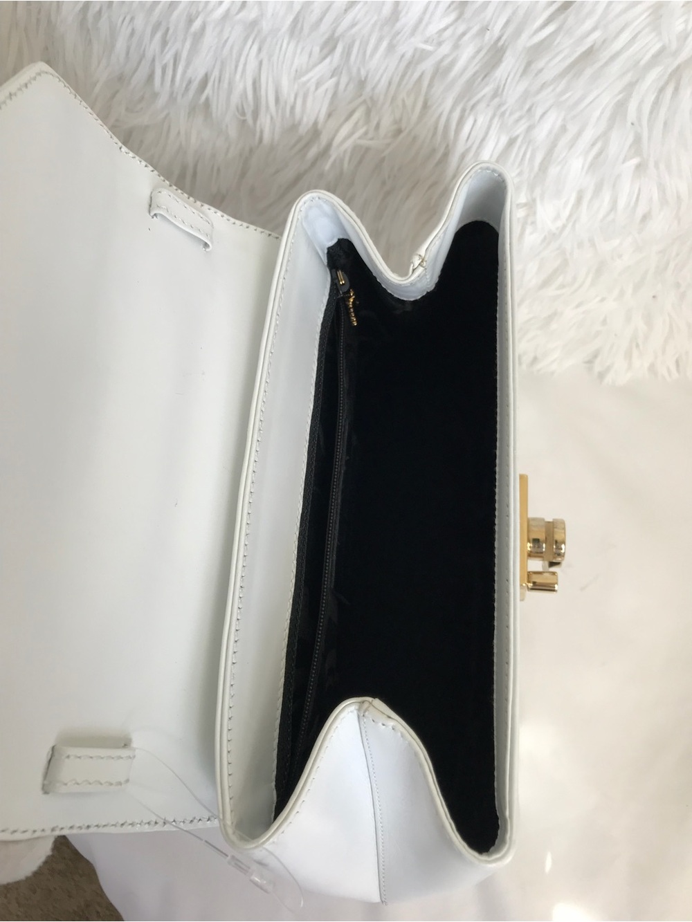 Salvatore Ferragamo Studded 2 Way Bag White Authentic - Picture 13 of 16
